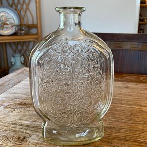 Vintage Schenley Whiskey Bottle with Embossed Glass